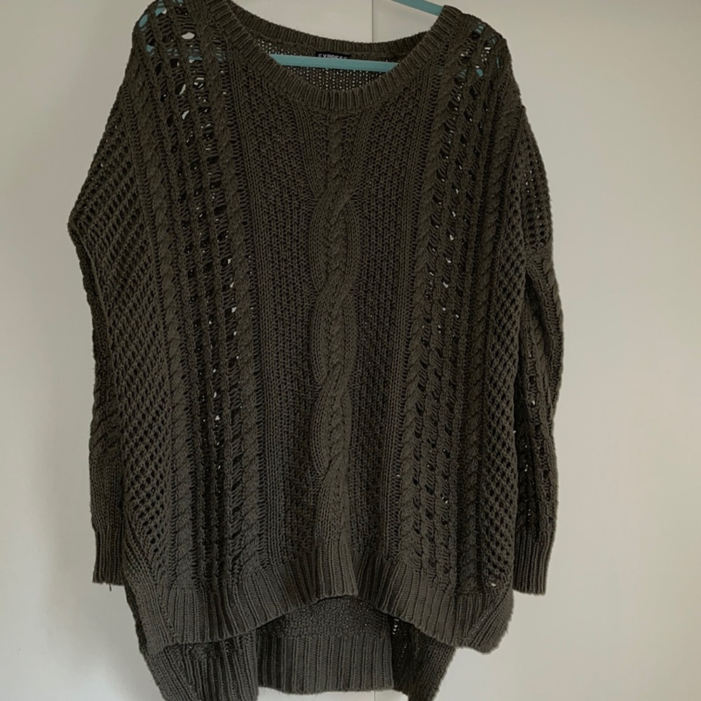 Oversized cable knit sweater - Picture 2 of 4